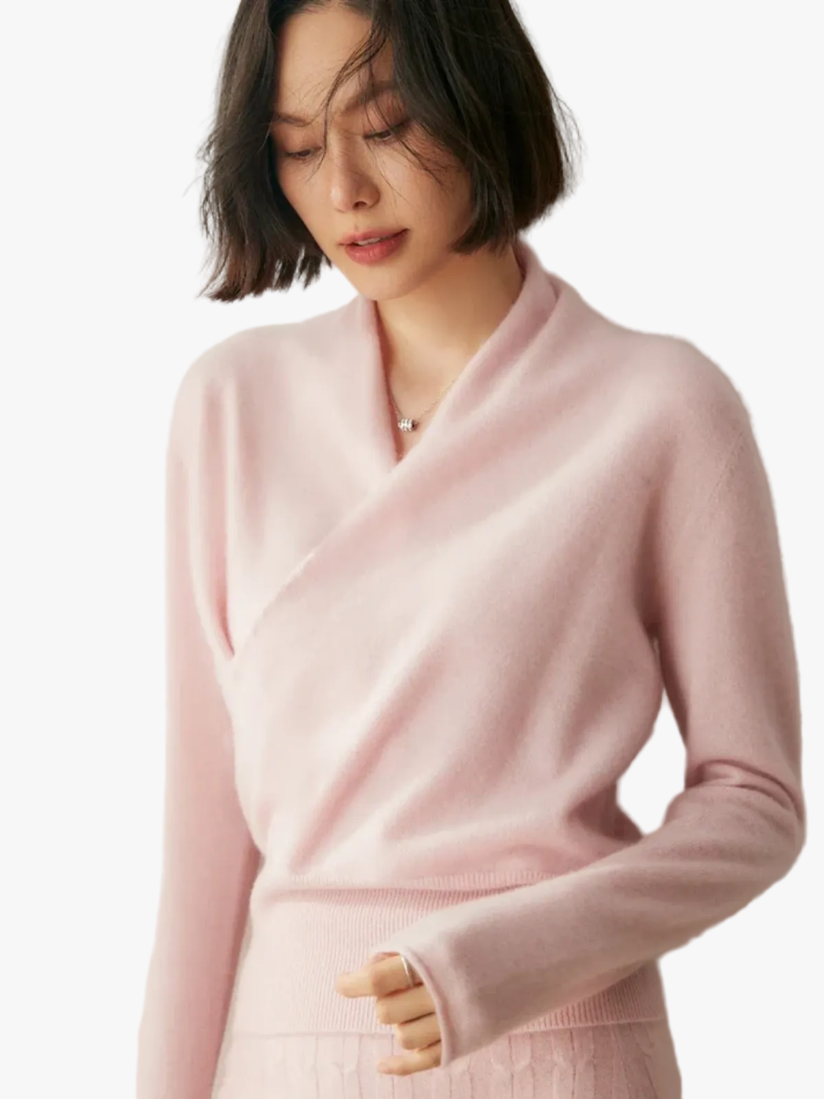 Women's Knit Jumper with Wrap Front V-Neck, view 1 of 39