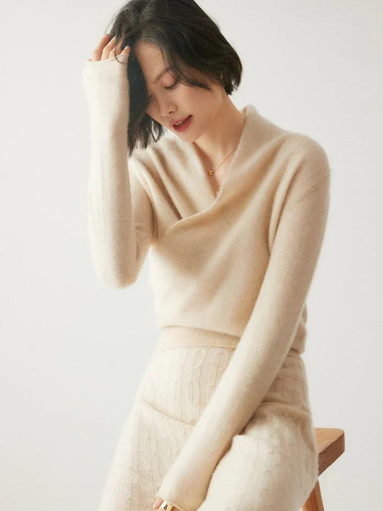 Women's Knit Jumper with Wrap Front V-Neck, view 5 of 39