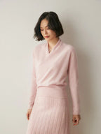 Women's Knit Jumper with Wrap Front V-Neck, view 8 of 39