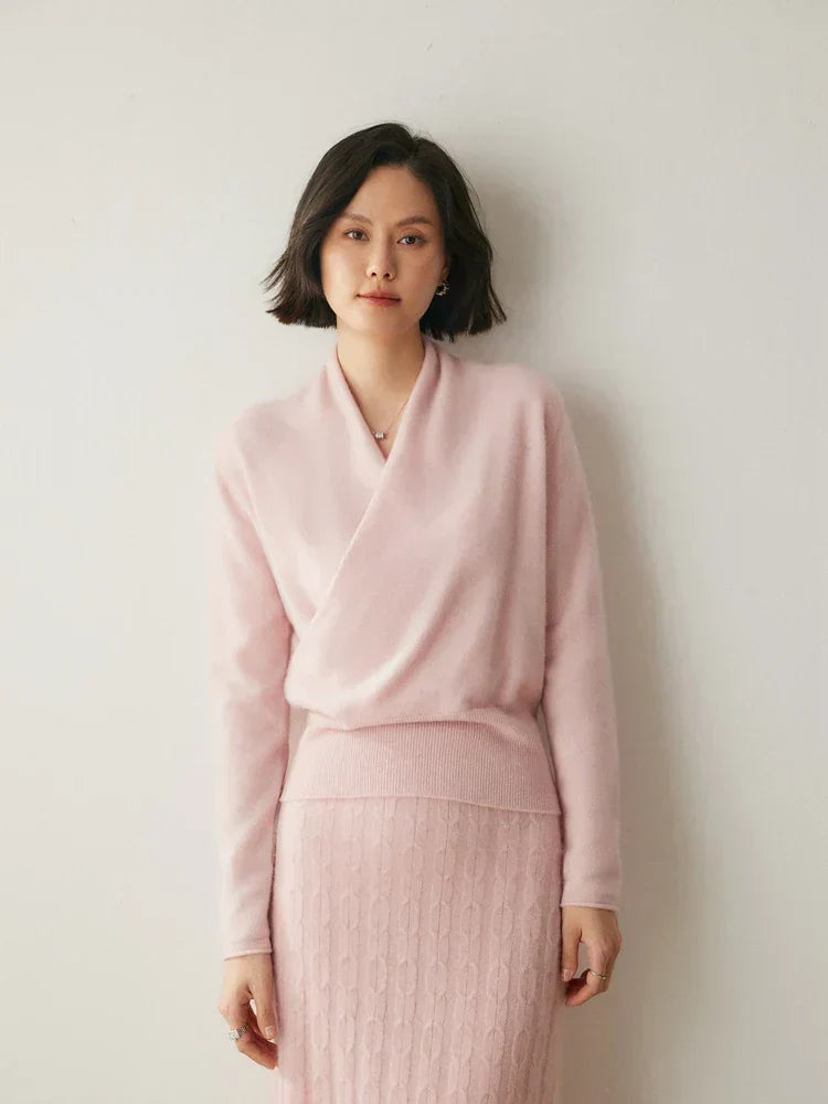 Women's Knit Jumper with Wrap Front V-Neck, view 9 of 39