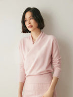 Women's Knit Jumper with Wrap Front V-Neck, view 11 of 39