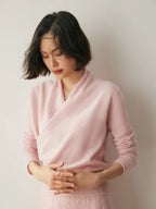 Women's Knit Jumper with Wrap Front V-Neck, view 12 of 39