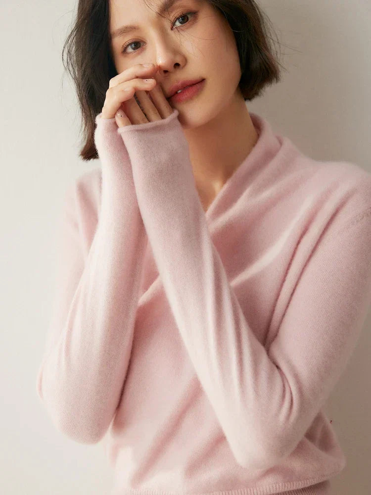 Women's Knit Jumper with Wrap Front V-Neck, view 13 of 39