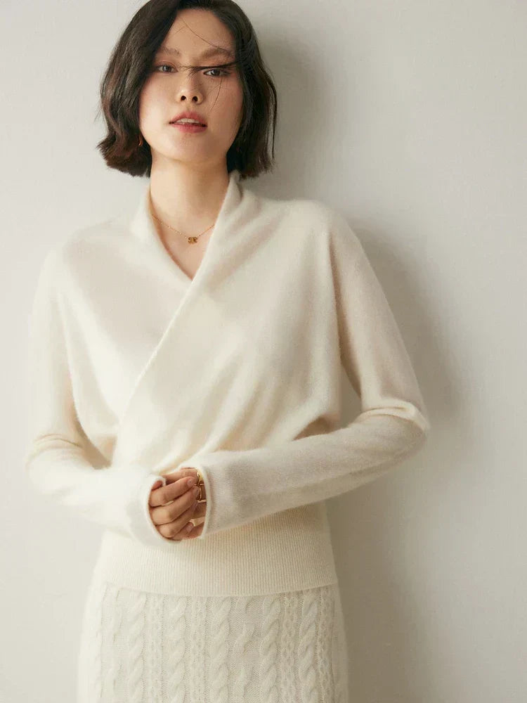 Women's Knit Jumper with Wrap Front V-Neck, view 15 of 39