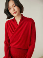 Women's Knit Jumper with Wrap Front V-Neck, view 21 of 39
