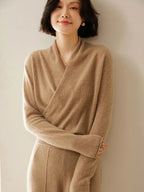 Women's Knit Jumper with Wrap Front V-Neck, view 28 of 39