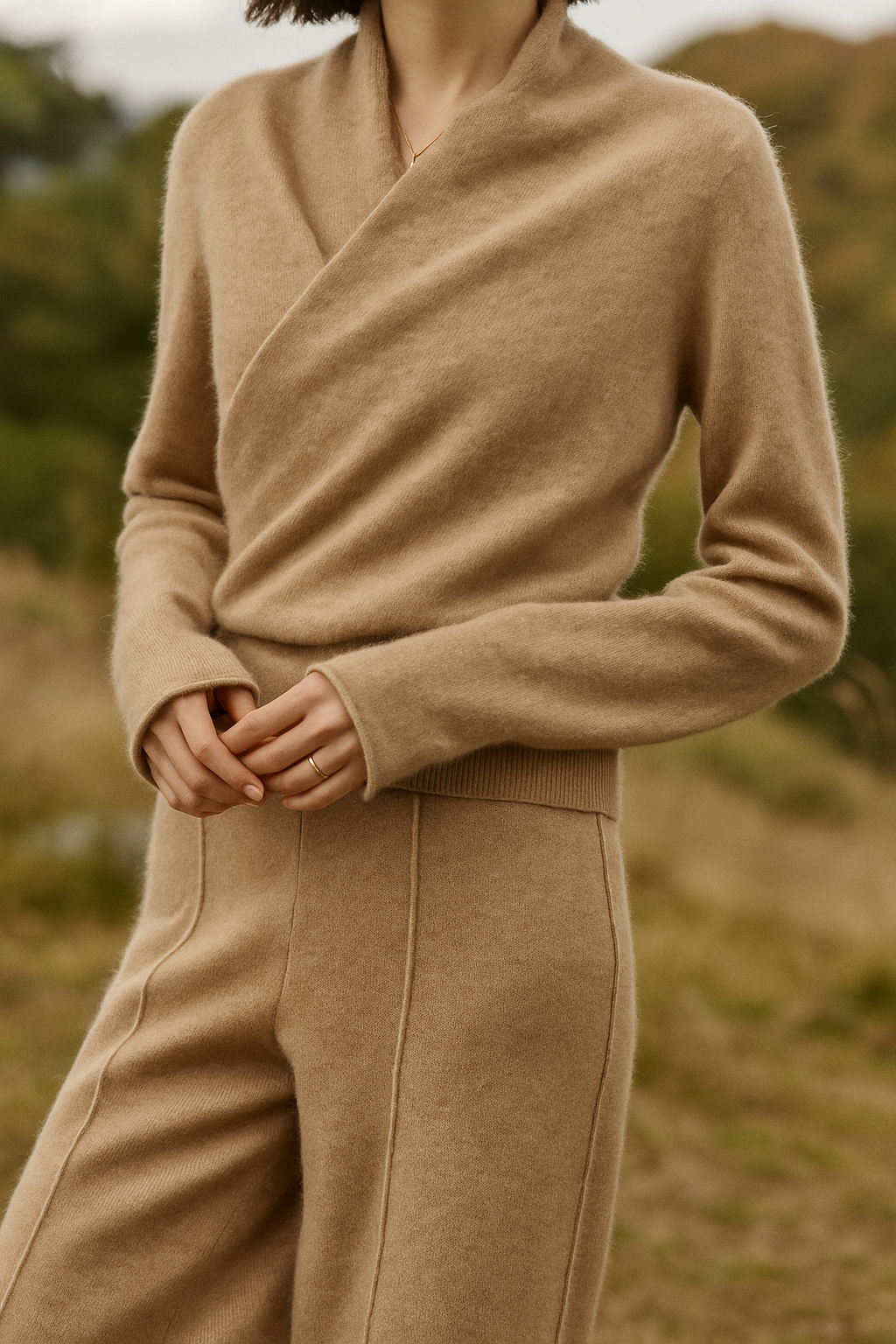 Women's Knit Jumper with Wrap Front V-Neck, view 37 of 39