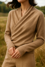 Women's Knit Jumper with Wrap Front V-Neck, view 38 of 39