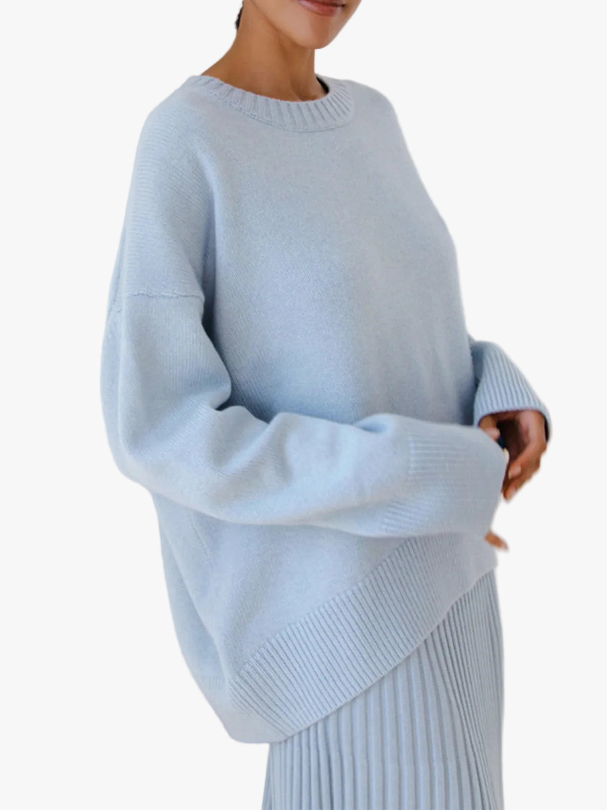 Women's Knit Pullover Jumper with Crew Neck Rib Trim, view 1 of 24