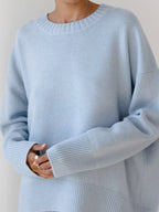 Women's Knit Pullover Jumper with Crew Neck Rib Trim, view 2 of 24