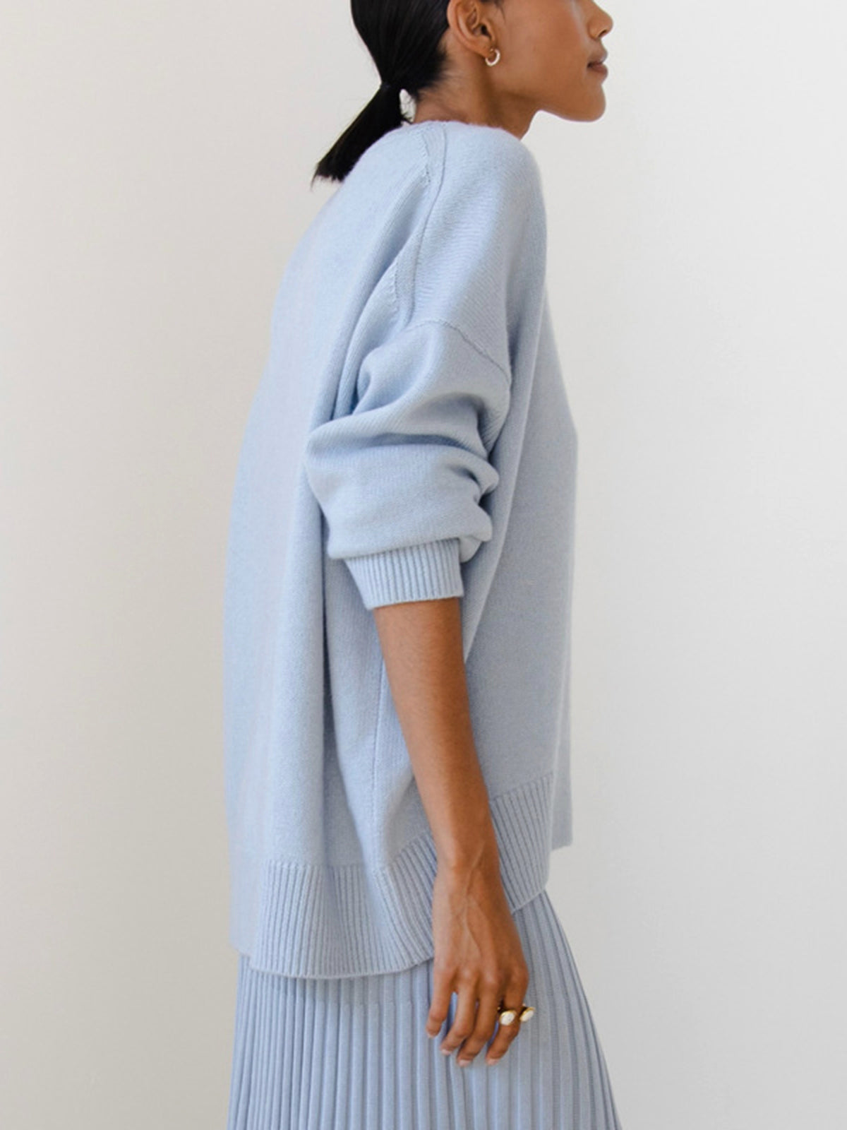 Women's Knit Pullover Jumper with Crew Neck Rib Trim, view 4 of 24