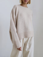 Women's Knit Pullover Jumper with Crew Neck Rib Trim, view 7 of 24