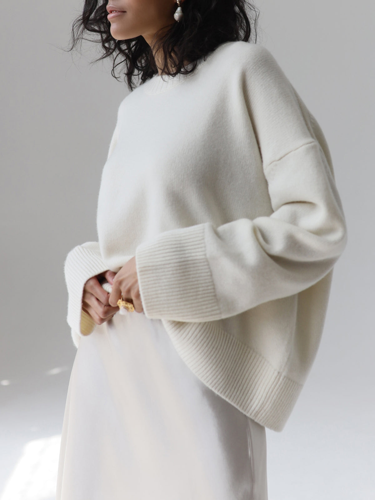 Women's Knit Pullover Jumper with Crew Neck Rib Trim, view 12 of 24