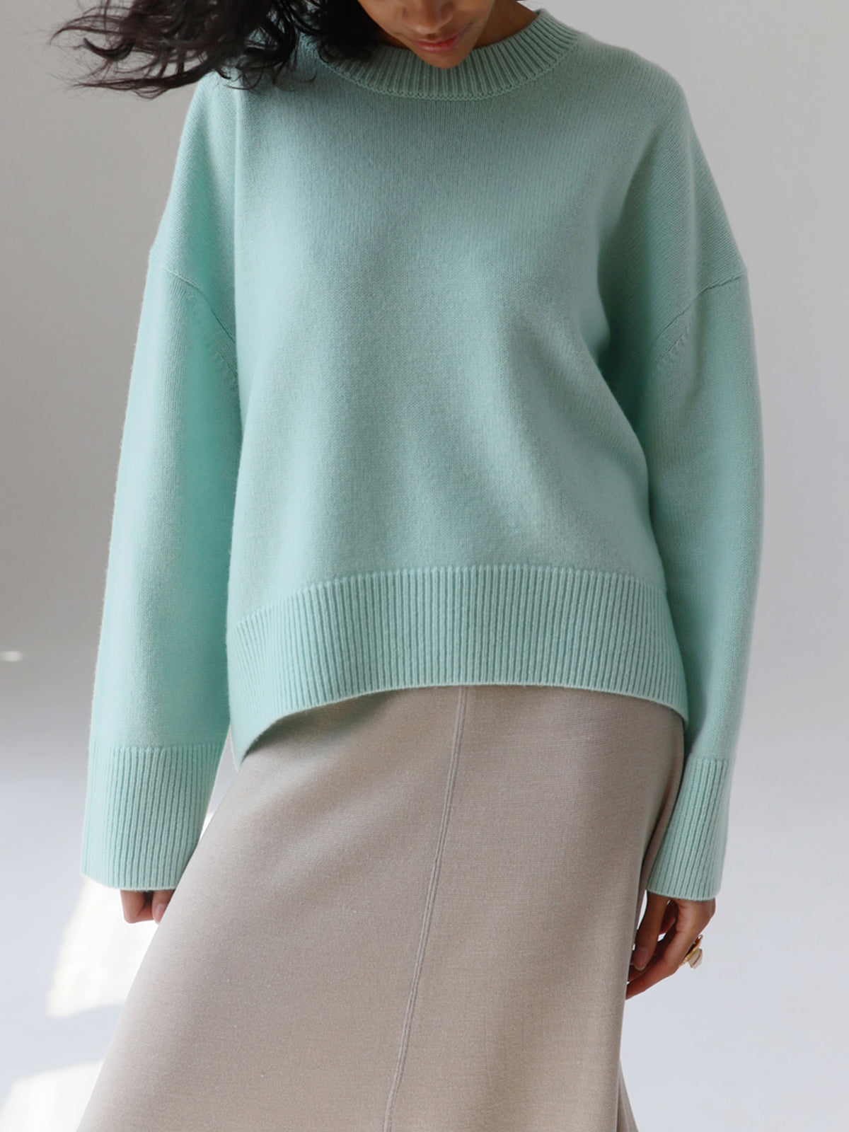 Women's Knit Pullover Jumper with Crew Neck Rib Trim, view 17 of 24