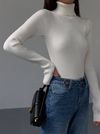 Women's Knit Turtleneck Jumper with Thumbhole Cuffs, view 10 of 18