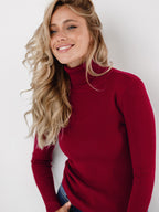 Women's Knit Turtleneck Jumper with Thumbhole Cuffs, view 14 of 18