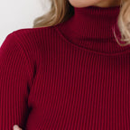 Women's Knit Turtleneck Jumper with Thumbhole Cuffs, view 16 of 18