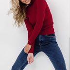 Women's Knit Turtleneck Jumper with Thumbhole Cuffs, view 17 of 18