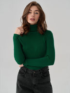 Women's Knit Turtleneck Jumper with Thumbhole Cuffs, view 18 of 18