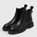 Alternate product view 5 of women's Leather Ankle Boots with chelsea style chunky sole.