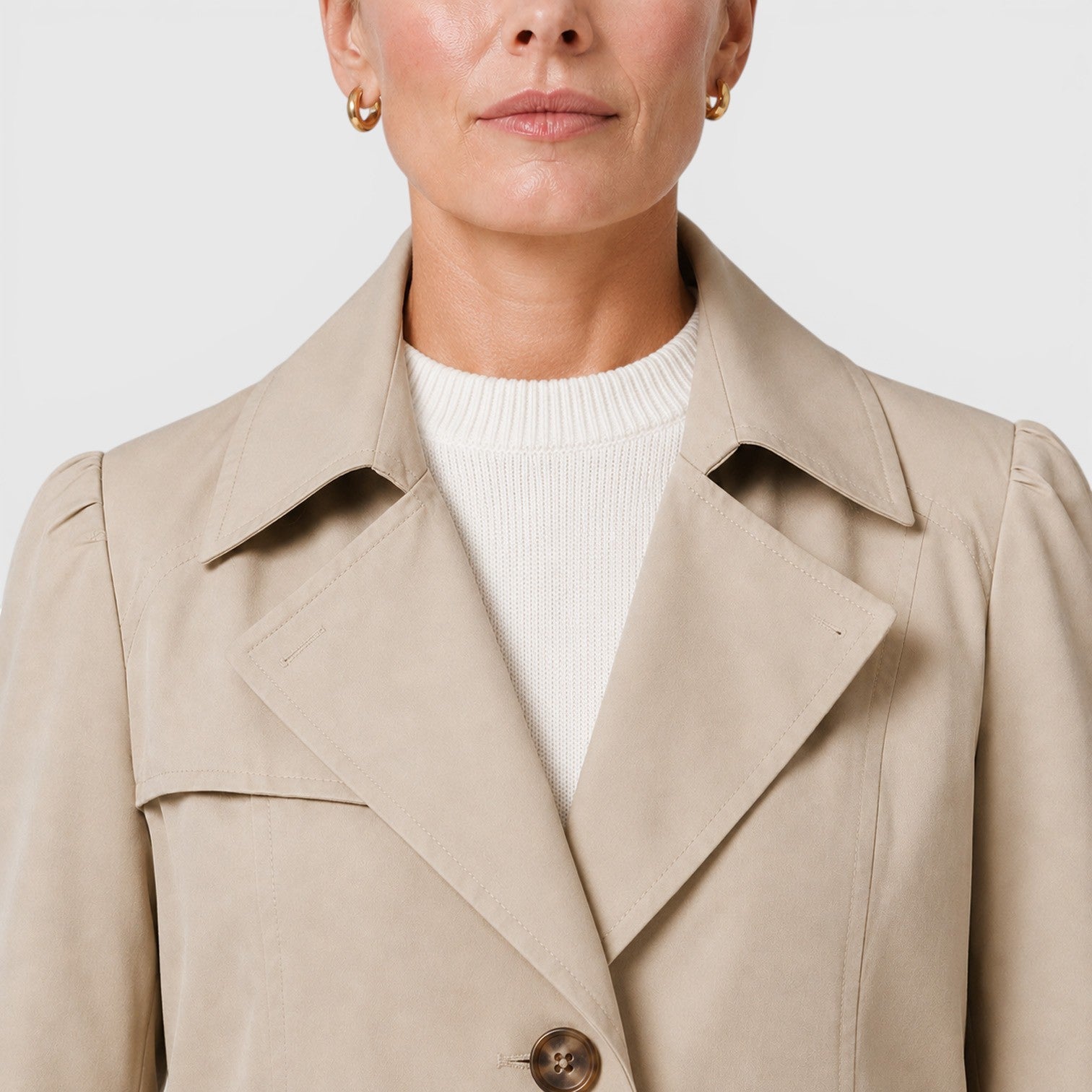 Alternate product view 4 of women's Light Trench Coat with lightweight single-breasted.