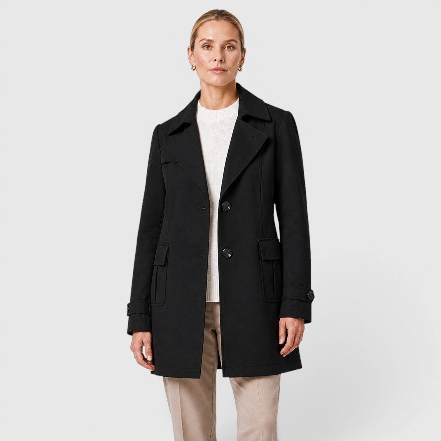 Alternate product view 5 of women's Light Trench Coat with lightweight single-breasted.