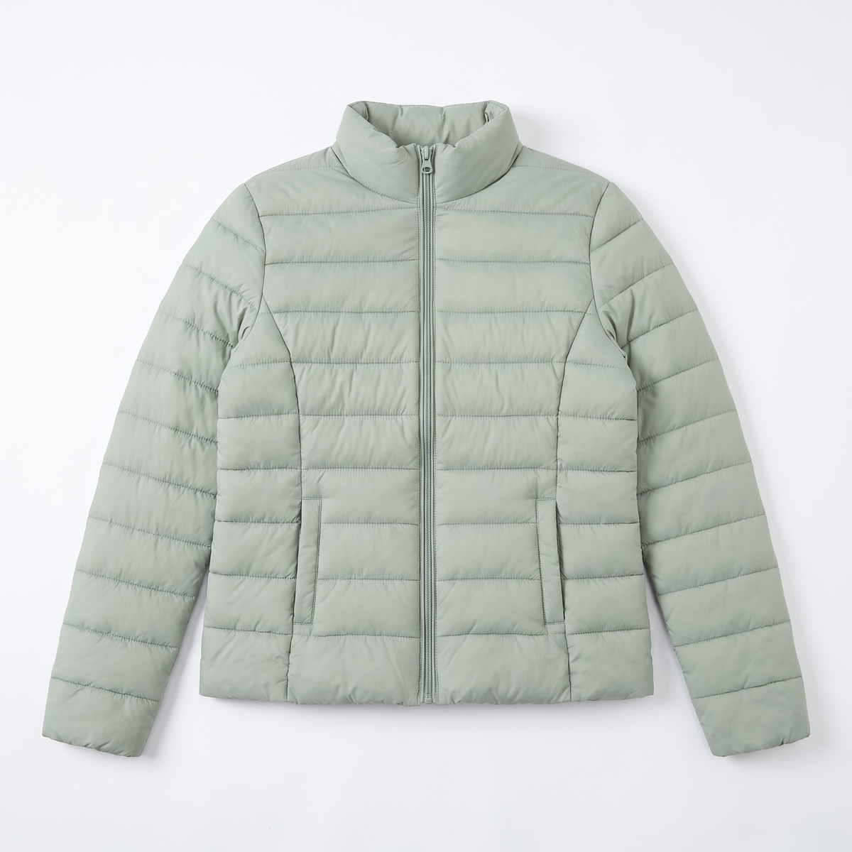 Women's Lightweight Quilted Puffer Jacket with Funnel Neck, view 4 of 9