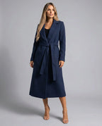 Women's Longline Trench Coat with Belted Tailored Design, view 4 of 4