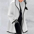Women's Longline Trench Coat with Contrast Trim, view 1 of 7
