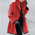 Women's Longline Trench Coat with Contrast Trim, view 2 of 7