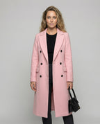 Women's Longline Trench Coat with Double-Breasted Front, view 2 of 10
