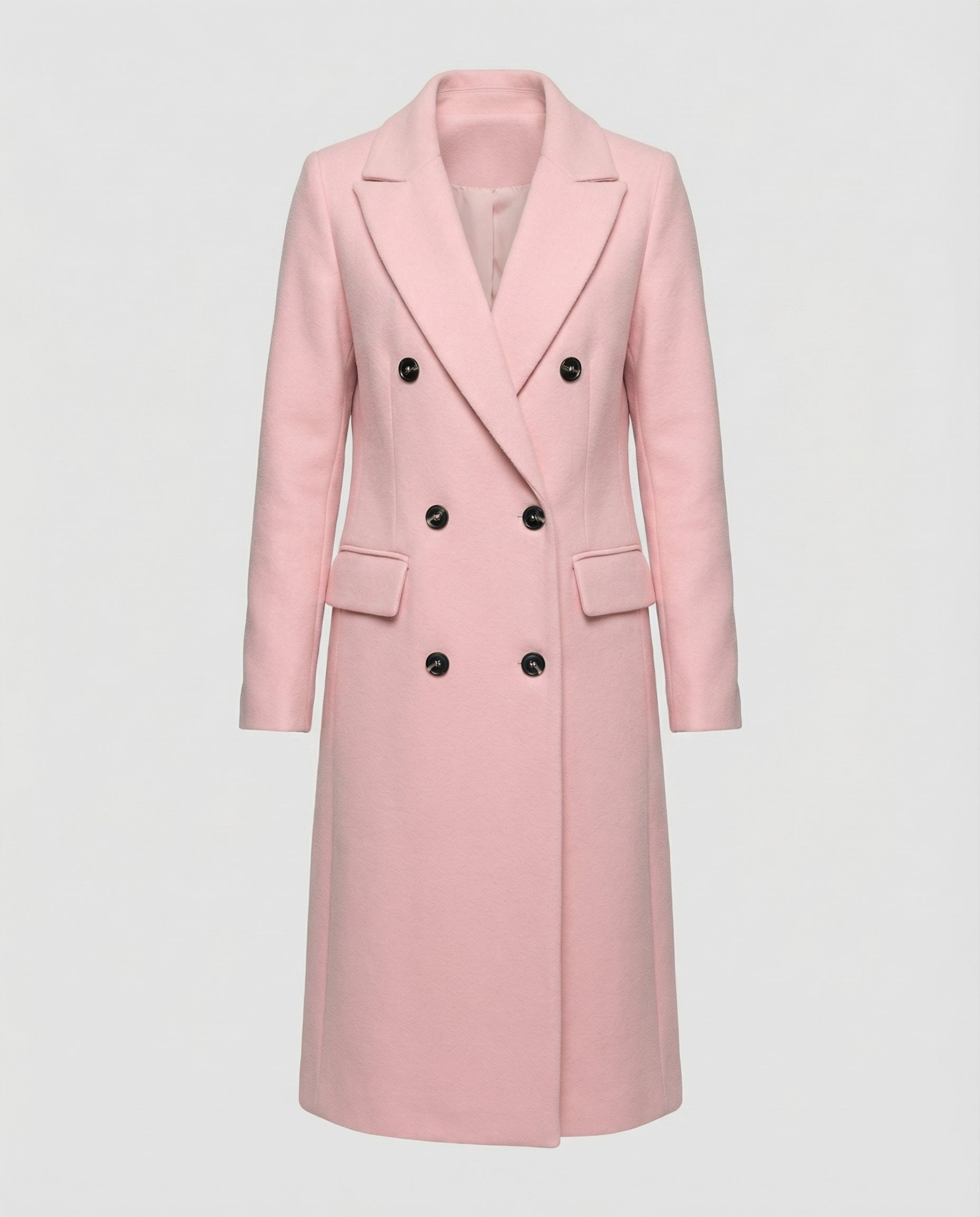 Women's Longline Trench Coat with Double-Breasted Front, view 3 of 10