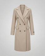 Women's Longline Trench Coat with Double-Breasted Front, view 6 of 10