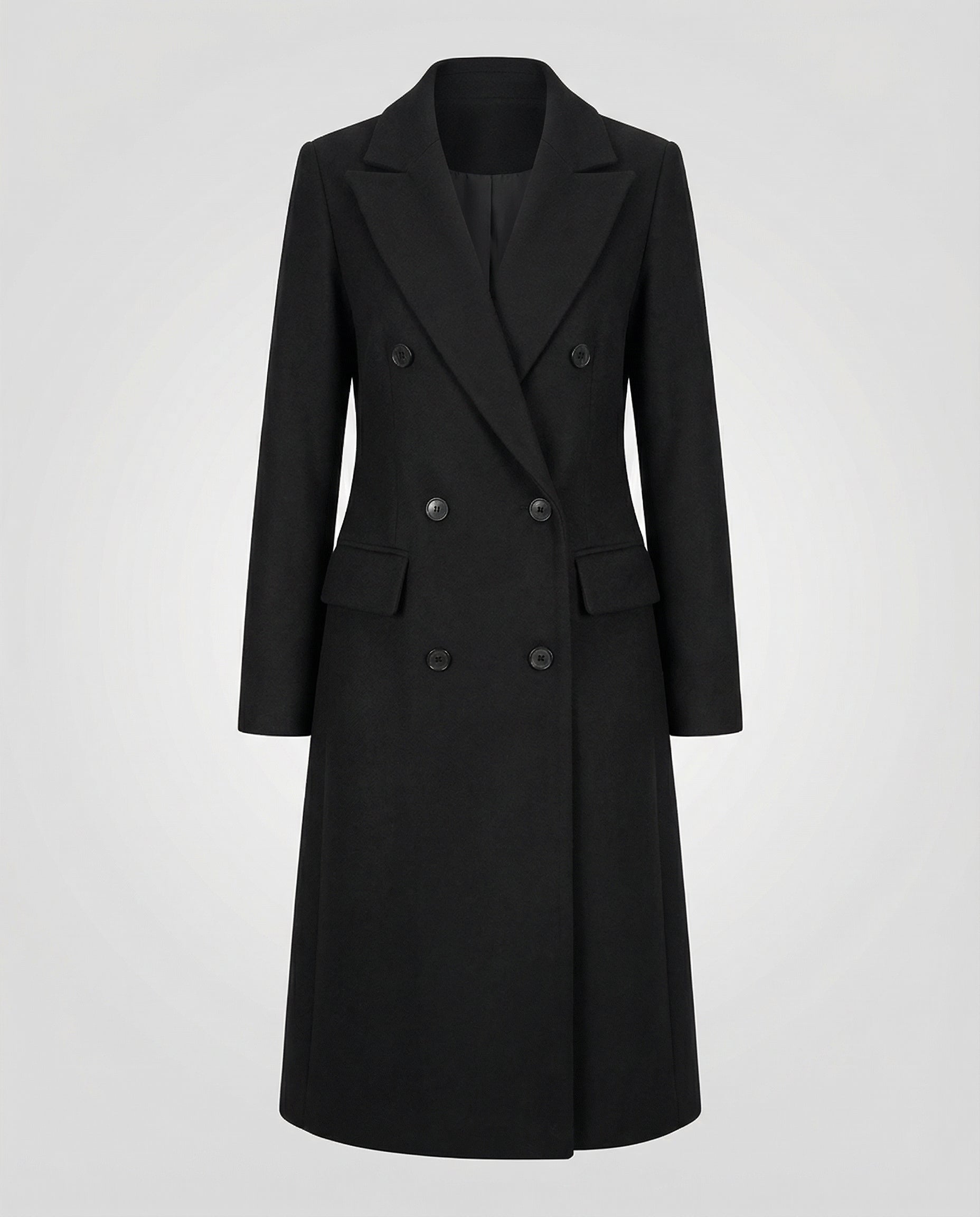 Women's Longline Trench Coat with Double-Breasted Front, view 8 of 10