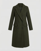 Women's Longline Trench Coat with Double-Breasted Front, view 9 of 10
