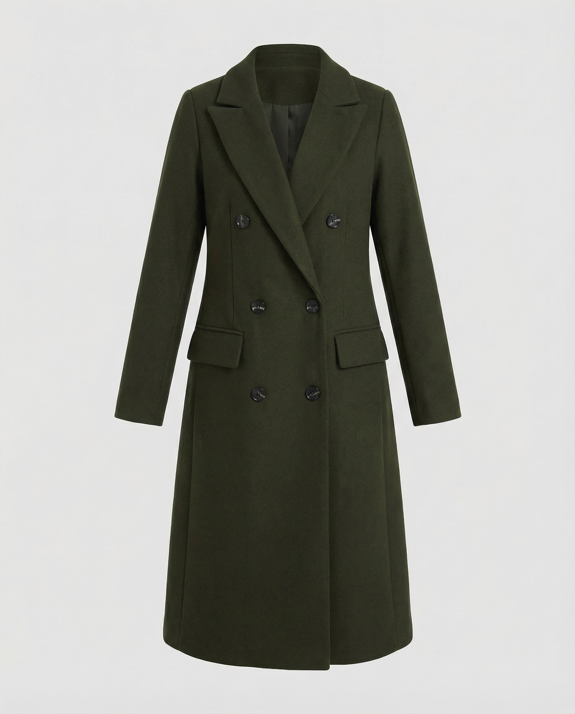 Women's Longline Trench Coat with Double-Breasted Front, view 9 of 10