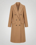 Women's Longline Trench Coat with Double-Breasted Front, view 10 of 10