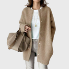Women's Open Front Cardigan with Longline Knit, view 1 of 8