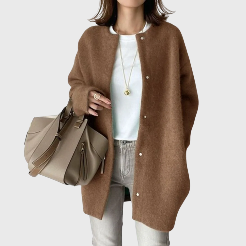 Women's Open Front Cardigan with Longline Knit, view 3 of 8