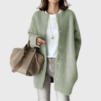 Women's Open Front Cardigan with Longline Knit, view 6 of 8