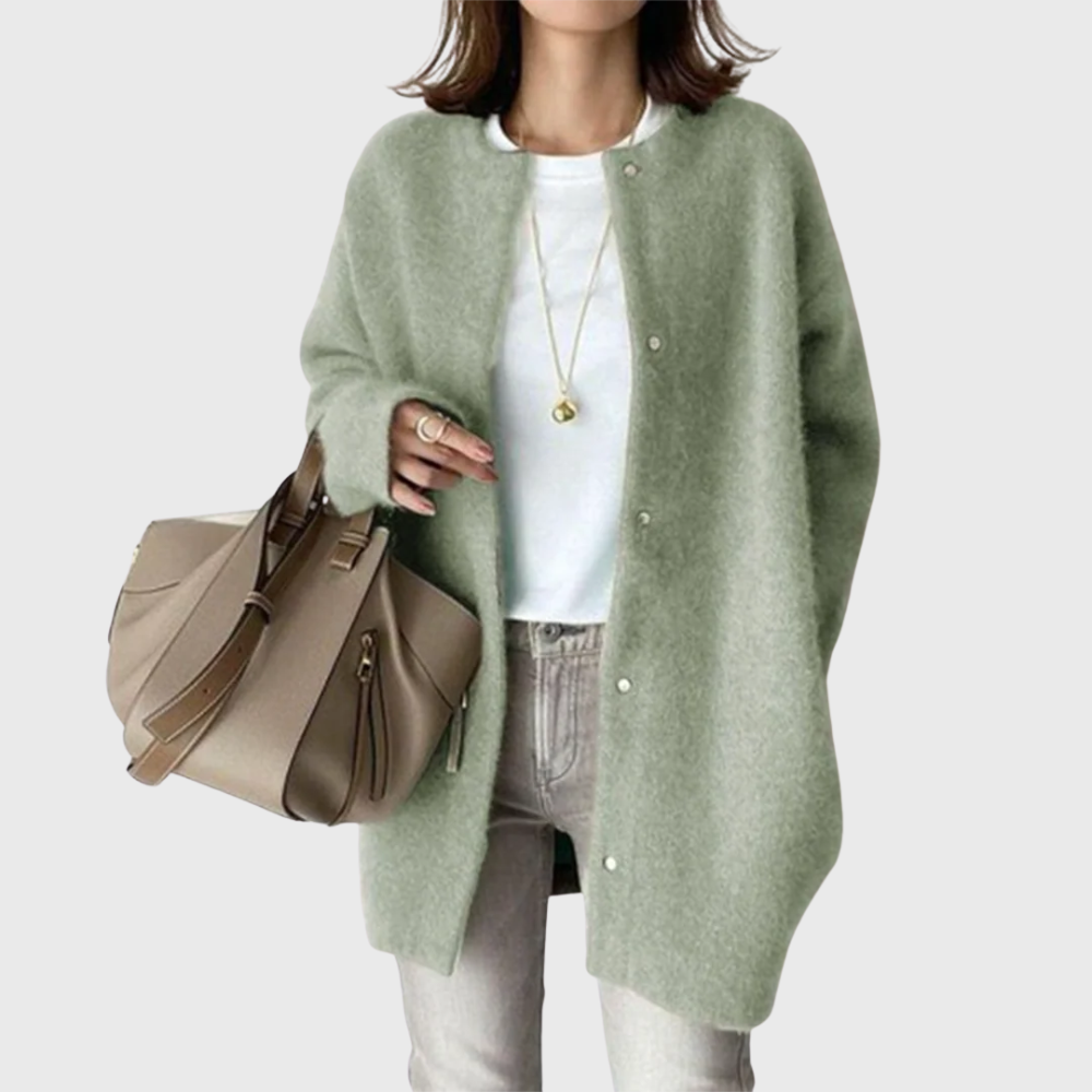 Women's Open Front Cardigan with Longline Knit, view 6 of 8