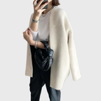 Women's Open Front Cardigan with Longline Knit, view 8 of 8