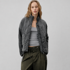 Women's Quilted Funnel Neck Jacket with Patch Pockets, view 1 of 10