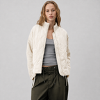Women's Quilted Funnel Neck Jacket with Patch Pockets, view 3 of 10