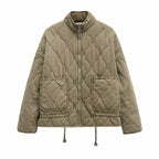 Women's Quilted Funnel Neck Jacket with Patch Pockets, view 9 of 10
