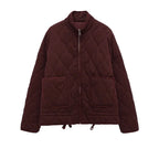 Women's Quilted Funnel Neck Jacket with Patch Pockets, view 10 of 10
