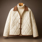 Women's Quilted Jacket with Contrast Collar, view 3 of 4