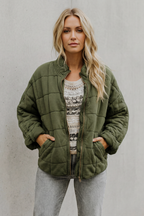 Women's Quilted Jacket with Funnel Neck Design, view 1 of 11