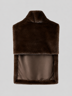 Women's Reversible Faux Fur Vest with Sleeveless Fit, view 4 of 9