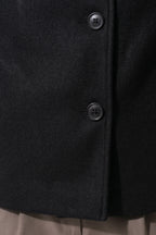 Women's Short Wool Coat with Funnel Neck Design, view 4 of 20